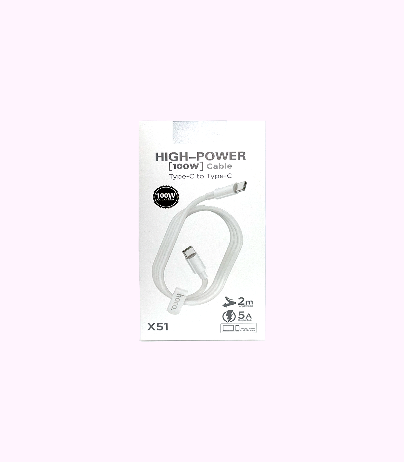 Hoco X51 High-Power 100W Type-C to Type-C Cable (2m)